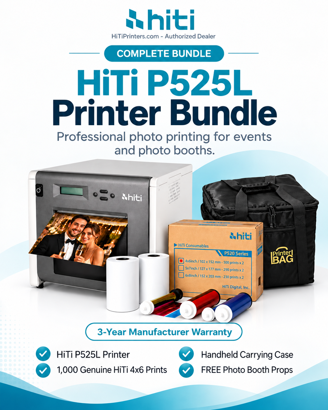 Hiti P525L Photo Booth printer Bundle Package for Events