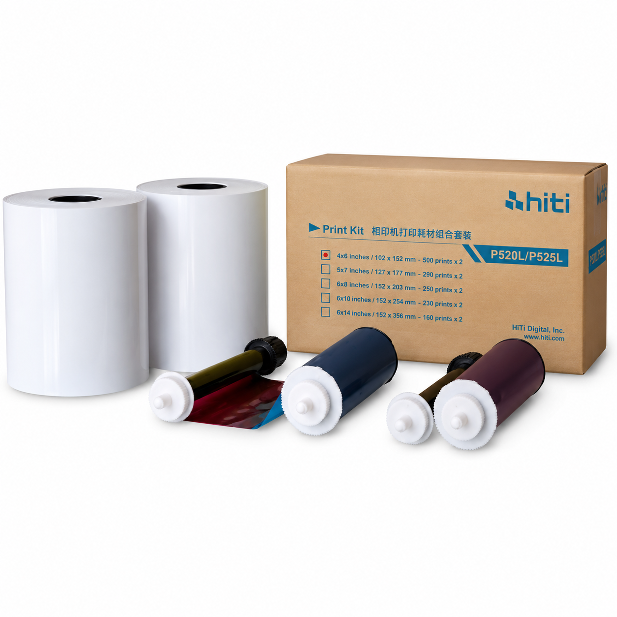 HiTi P525 L / P520L 5x7 Media | Genuine Hiti Paper & Ribbon Print Kit (580 Prints)