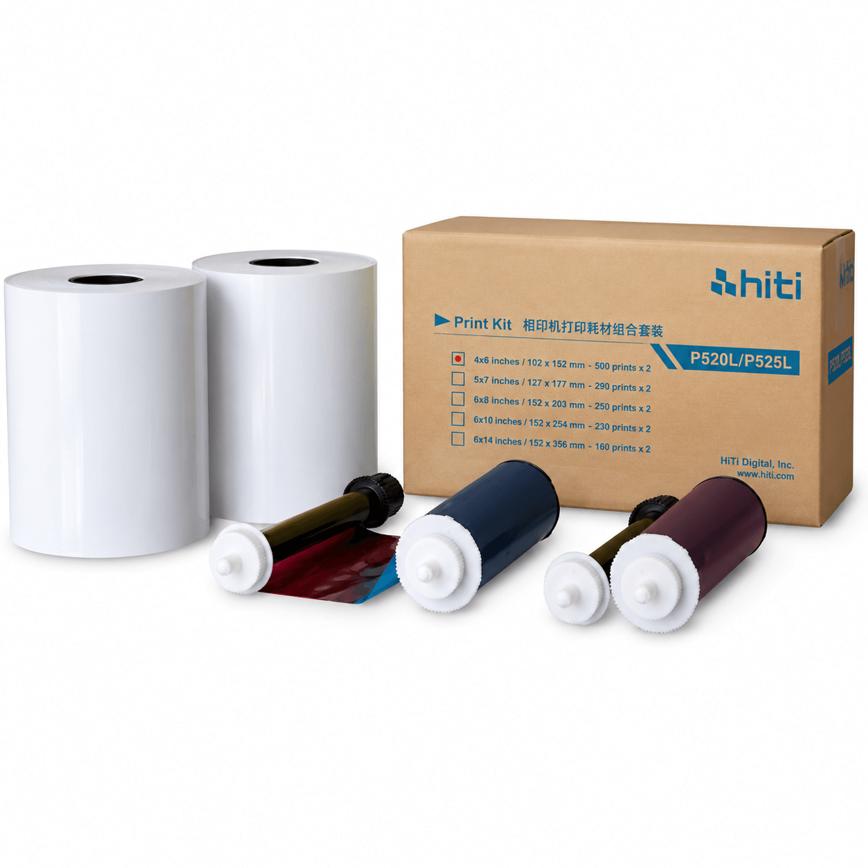 HiTi P525L / P520L 5x7 Media | Genuine Hiti Paper & Ribbon Print Kit (580 Prints)