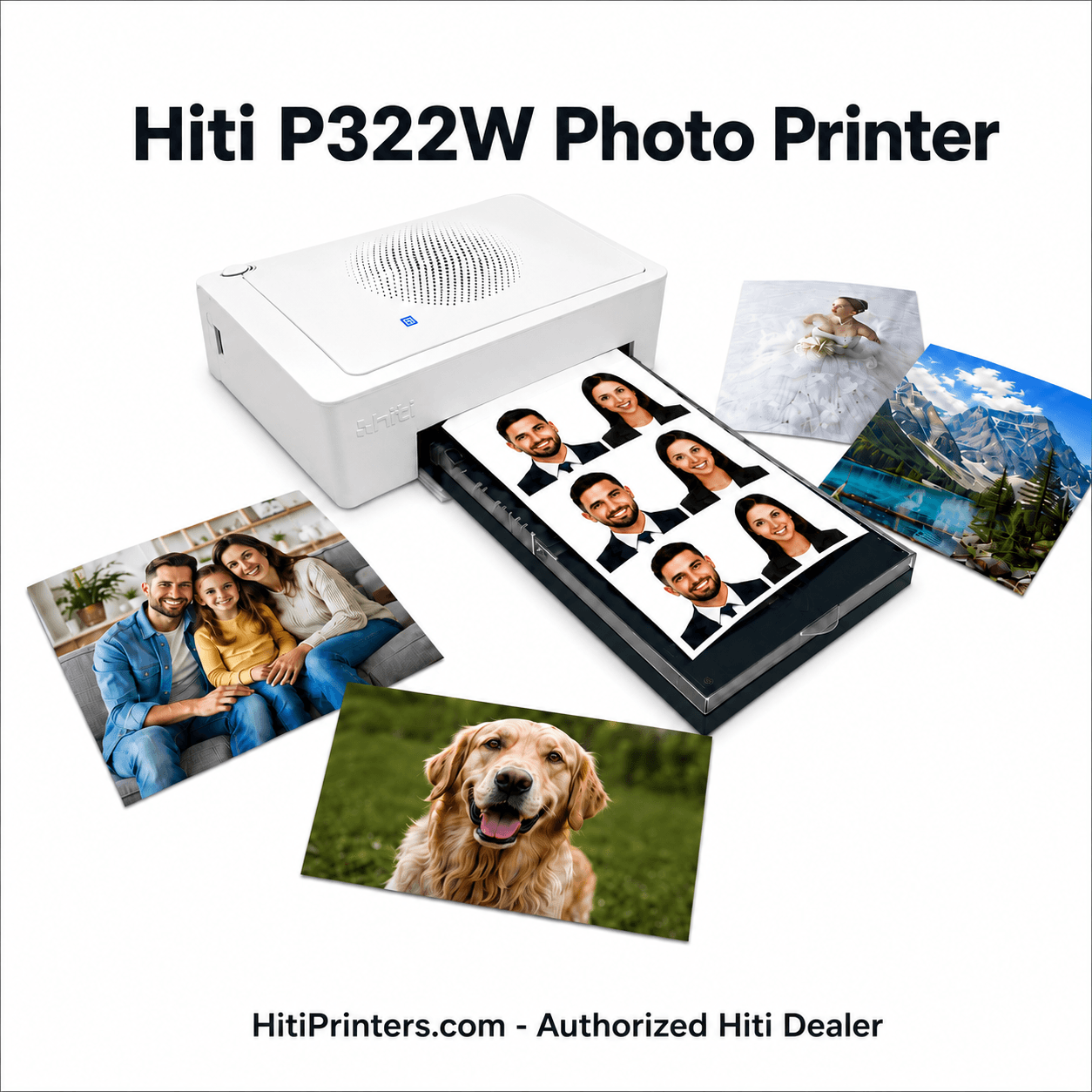 HiTi P322W Wireless Photo Printer for ID Photos, Passport Photos & Small Events