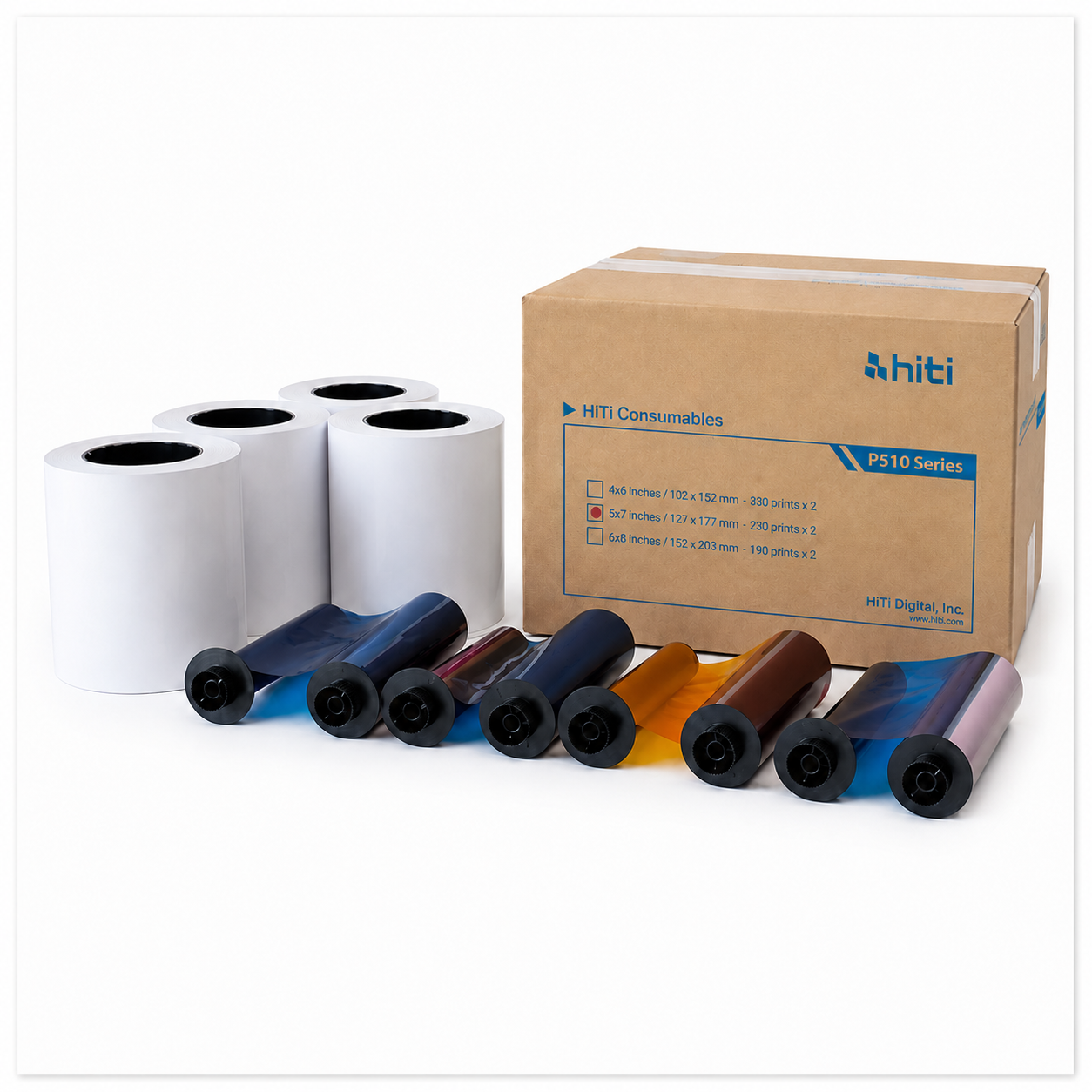 Hiti P510 5x7 Media - paper and ribbon print kit