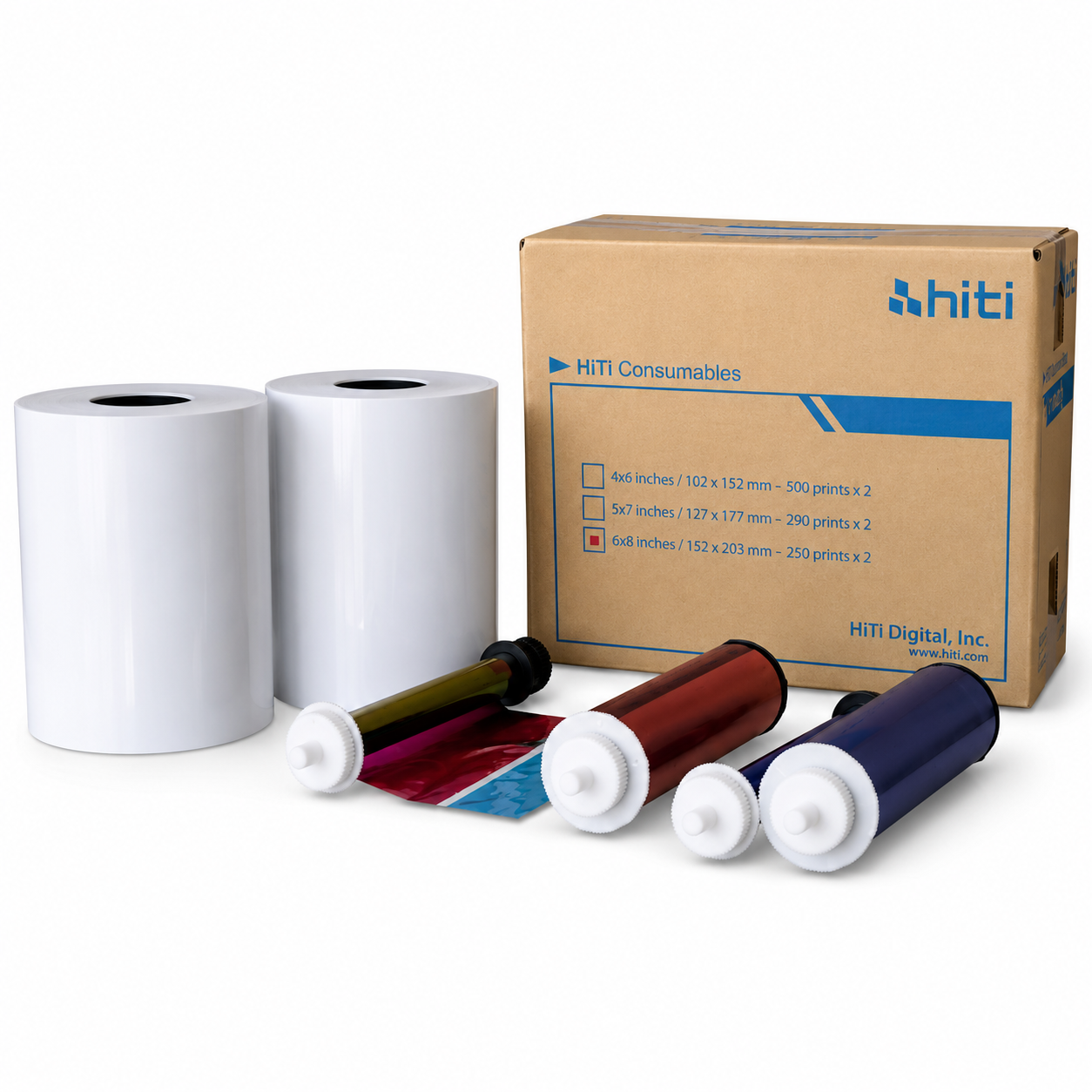 HiTi P525L / P520L 6×8″ Media - Paper and Ribbon Print Kit (500 Prints)