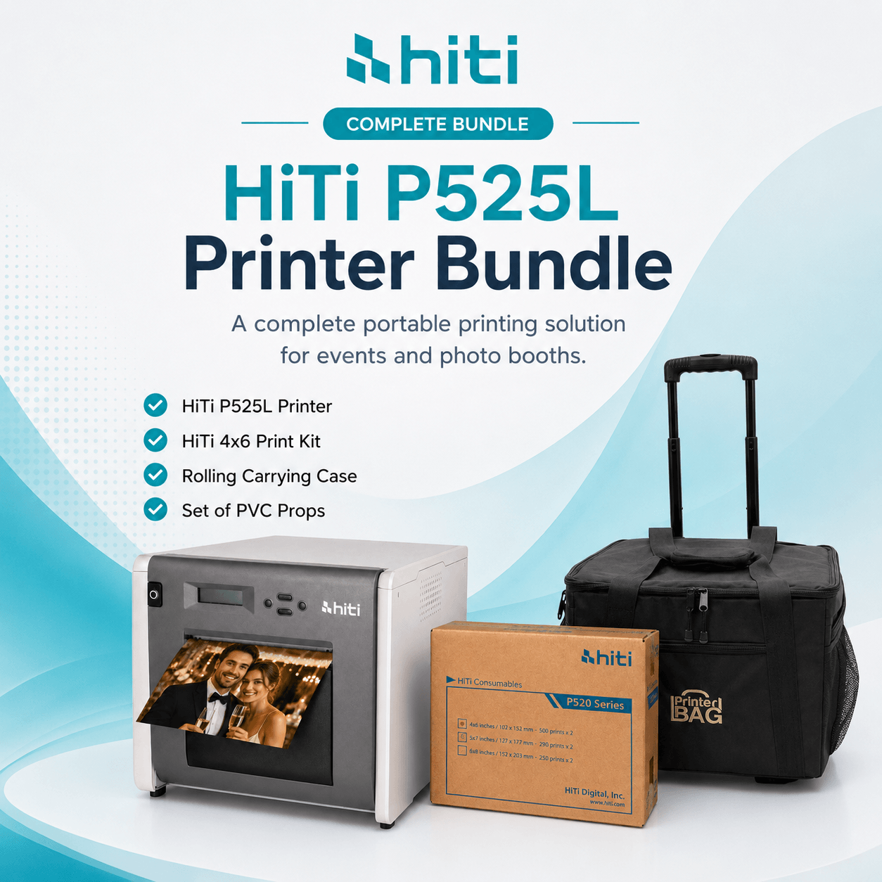 hiti p525L photo booth printer bundle