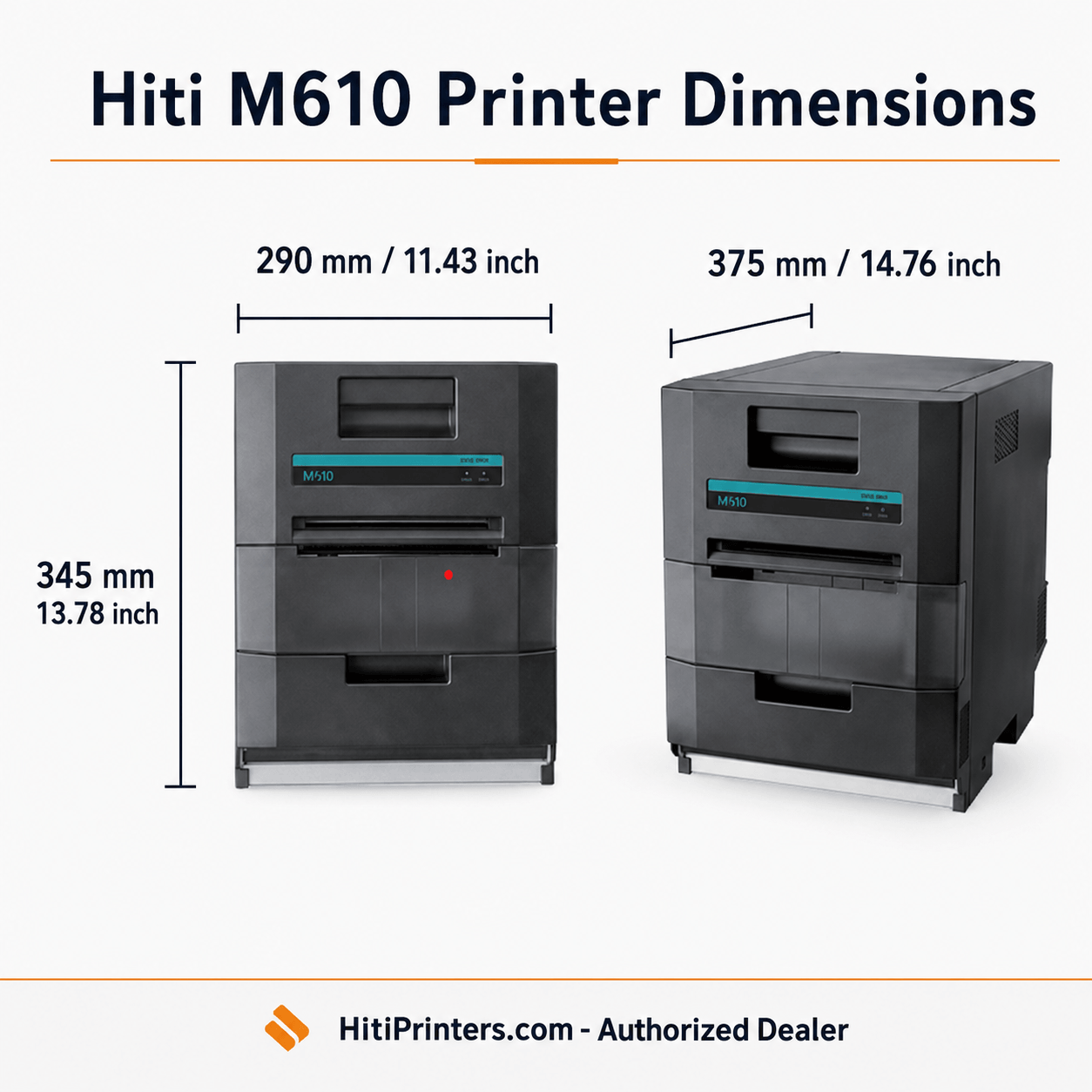 hiti m610 printer dimensions