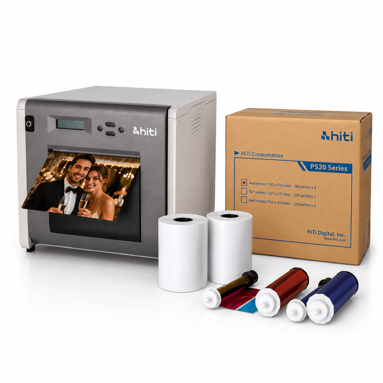 hiti p525l printer with 4x6 print kit media