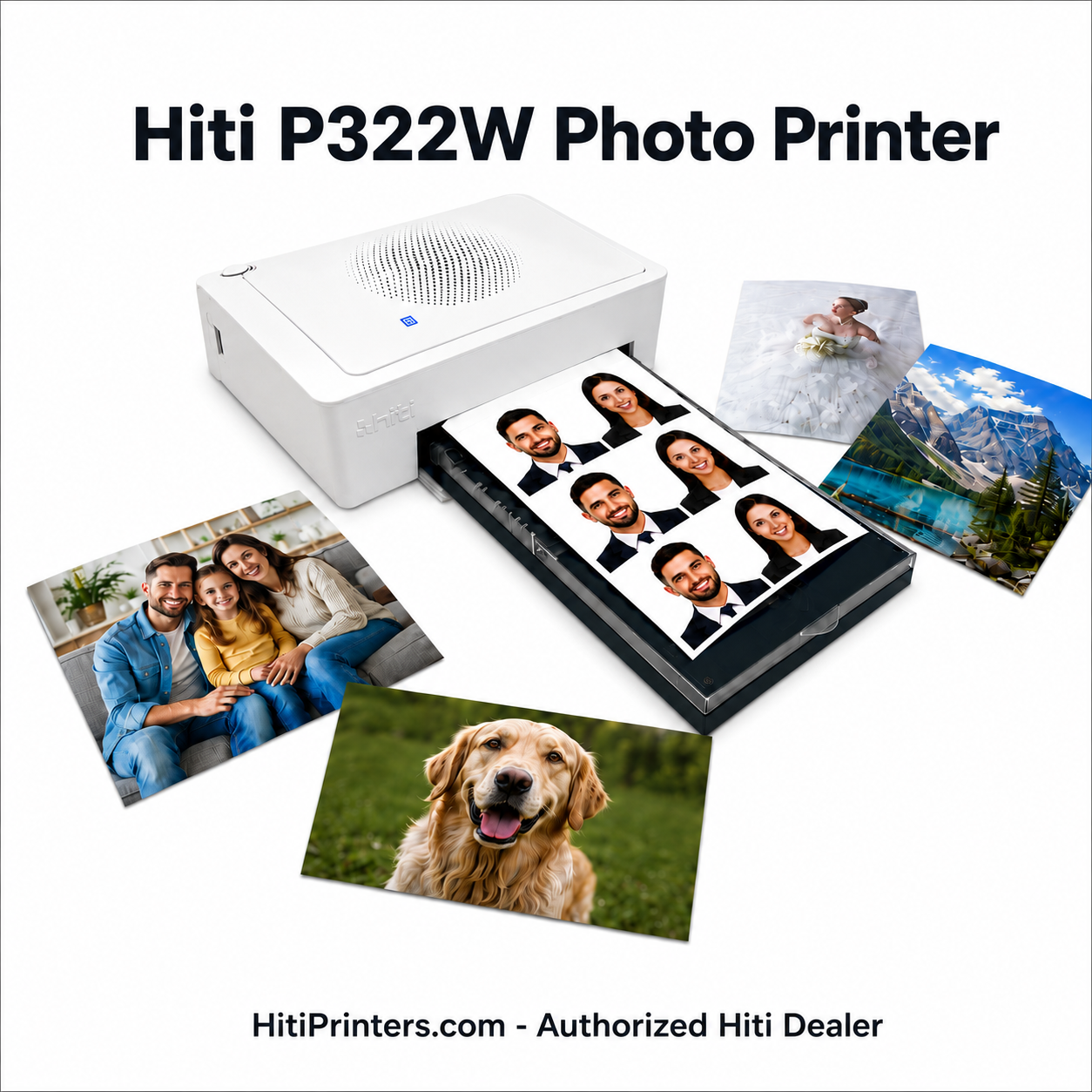 HiTi P322W Wireless Photo Printer for ID Photos, Passport Photos & Small Events