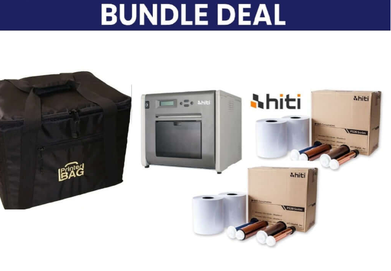 HiTi P525L Printer Bundle – 2 Boxes of 4×6 Media + Handheld Carrying Case